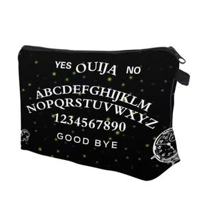 Womens NEW Black Ouija Cosmetic Bag/Tarot Clutch/Mini Purse, OS